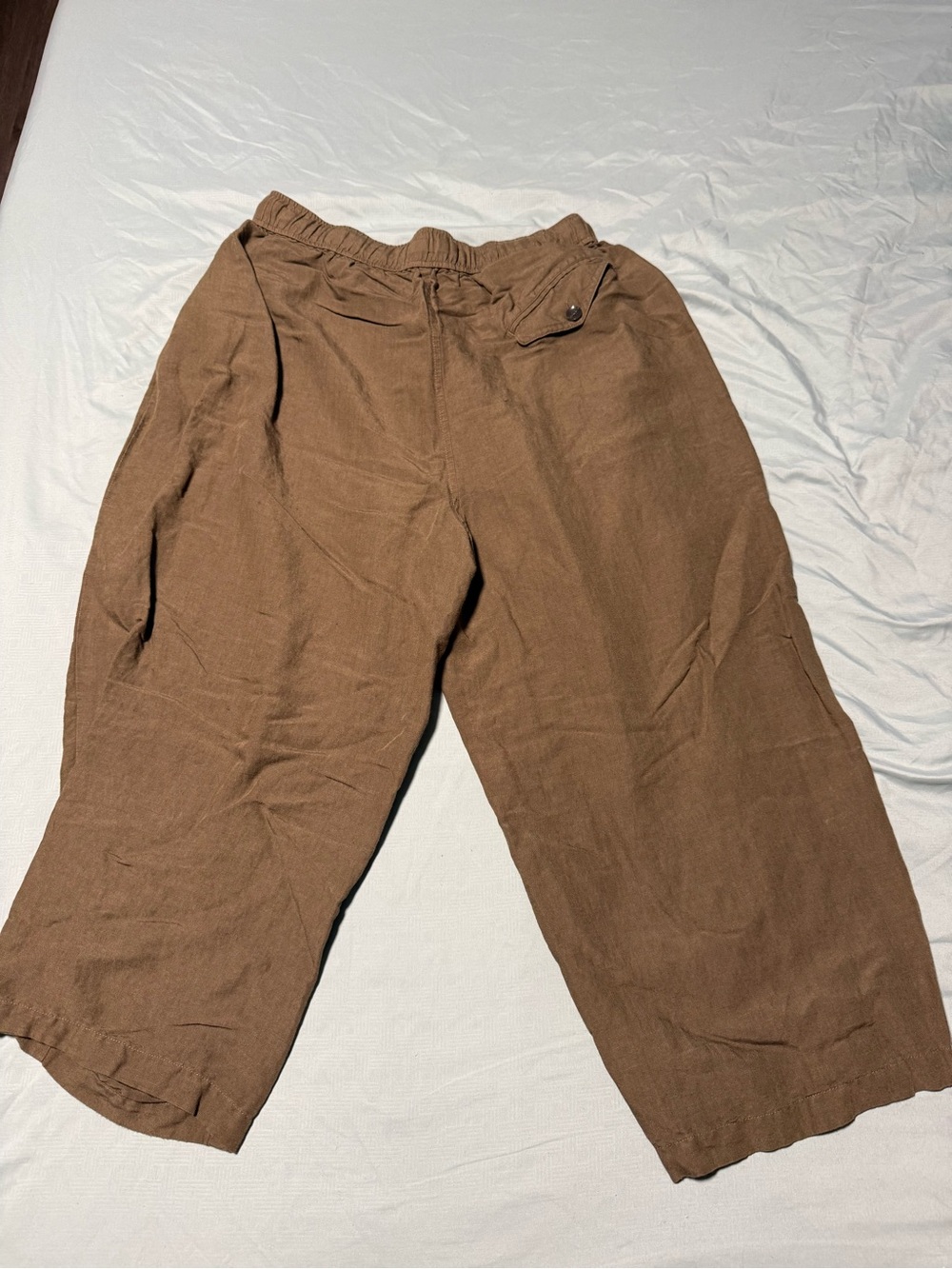 Women’s Brown Wide-Leg Drawstring Pants